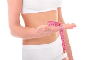 Weigh loss concept with measuring tape photo