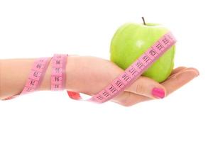 Weigh loss concept with measuring tape photo