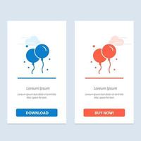 Balloon Fly Ireland  Blue and Red Download and Buy Now web Widget Card Template vector