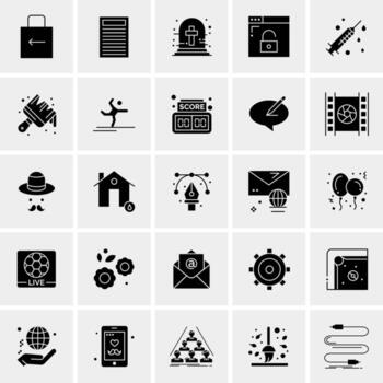 25 iconos de negocios universales vector ilustración de icono creativo para usar en proyectos relacionados con la web y dispositivos móviles