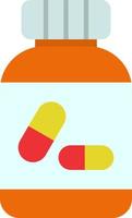 Pills Bottle Vector Icon Design