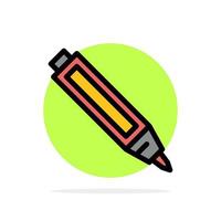 Education Pen Pencil Abstract Circle Background Flat color Icon vector
