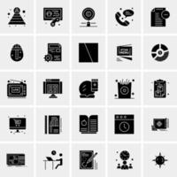 25 iconos de negocios universales vector ilustración de icono creativo para usar en proyectos relacionados con la web y dispositivos móviles