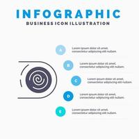 Abstract Circulation Cycle Disruptive Endless Solid Icon Infographics 5 Steps Presentation Background vector