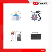 User Interface Pack of 4 Basic Flat Icons of education design study production mouse Editable Vector Design Elements