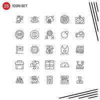 Pack of 25 creative Lines of business pizza cloud hosting lemon eat Editable Vector Design Elements