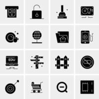 16 Universal Business Icons Vector Creative Icon Illustration to use in web and Mobile Related project