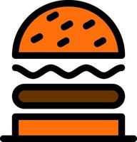 diseño de icono de vector de sándwich de hamburguesa