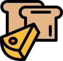 Cheese Bread Vector Icon Design