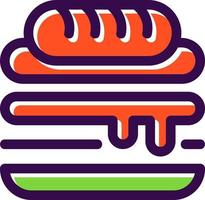 diseño de icono de vector de sándwich cubano