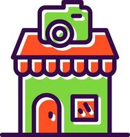 Camera Shop Vector Icon Design