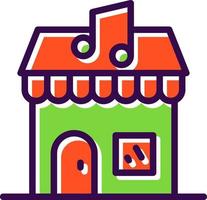 Music Shop Vector Icon Design