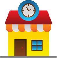 Clock Shop Vector Icon Design