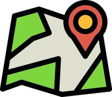 Paper Map Vector Icon Design