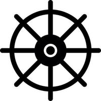 Nautical Wheel Vector Icon Design