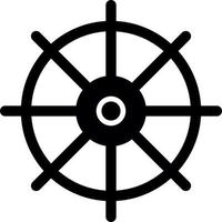 Nautical Wheel Vector Icon Design