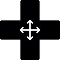 Four Way Intersection Vector Icon Design