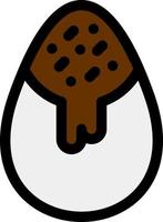 Chocolate Egg Vector Icon Design