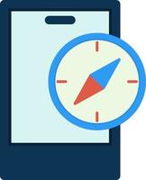 Compass App Vector Icon Design