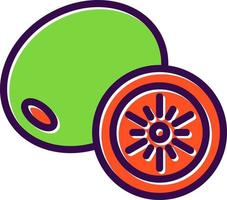 diseño de icono de vector de kiwi