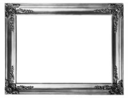 silver frame on white background photo