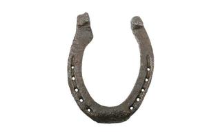 horseshoe on white background photo