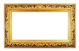 gold frame on white background photo