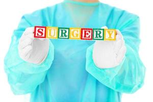 Surgery block letters photo