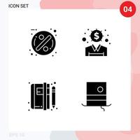 paquete de iconos vectoriales de stock de signos y símbolos de línea para la venta venta de libros inversión blog elementos de diseño vectorial editables vector