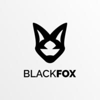 ilustración vectorial del logotipo de zorro negro, elemento de diseño para logotipo, afiche, tarjeta, pancarta, emblema, camiseta. ilustración vectorial vector
