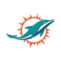 Miami Dolphins logo on transparent background vector