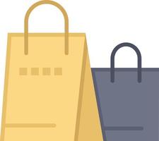 Bag Handbag Shopping Shop  Flat Color Icon Vector icon banner Template