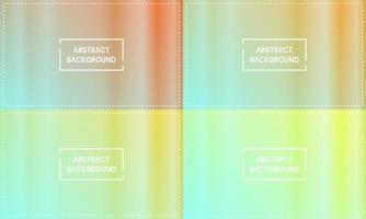 four sets of orange, yellow and pastel blue vertical shining abstract background with frame. simple, minimal, color and modern concept. use for wallpaper, backdrop, hompage, banner and copy space vector