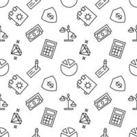 Pattern of business and finances made of various line icons. Perfect for web sites, wrapping, printing on different covers vector