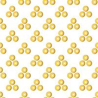 Seamless vector pattern of golden coins for printing and wrapping