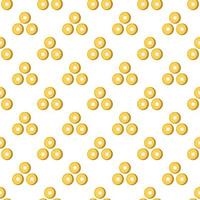 Seamless vector pattern of golden coins for printing and wrapping