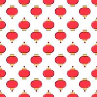 Seamless vector pattern of Chinese lantern for printing and wrapping