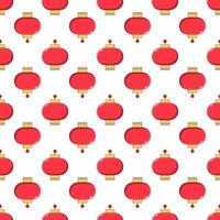 Seamless vector pattern of Chinese lantern for printing and wrapping