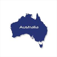 Australia map. Blue Australia map on white background vector