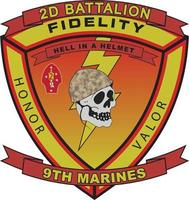 sticker decal sign badge battalion fidelity marines vector