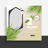 conjunto de banner web de plantilla de publicación de redes sociales de navidad para promociones de su producto. vector