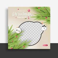 set of christmas social media post template web banner for promotions your product. vector