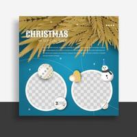 set of christmas social media post template web banner for promotions your product. vector