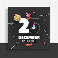 christmas social media post template web banner for promotions your product. vector