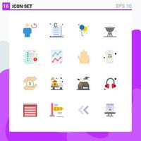 16 Thematic Vector Flat Colors and Editable Symbols of help dinner ui dish bbq Editable Pack of Creative Vector Design Elements