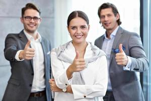 Group of business people sharing their ideas photo