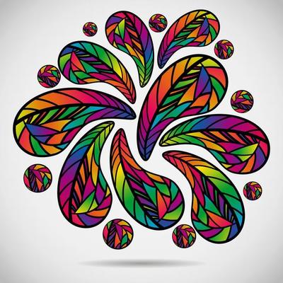 Abstract colorful background with mosaic elements.