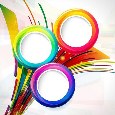abstract background with round frames.