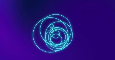 Abstract modern colorful line motion background. abstract neon background with an endless tunnel made of assorted geometric shapes, glowing lines appear in the dark. Video footage for assets.