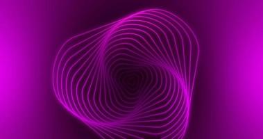 Abstract modern colorful line motion background. abstract neon background with an endless tunnel made of assorted geometric shapes, glowing lines appear in the dark. Video footage for assets.